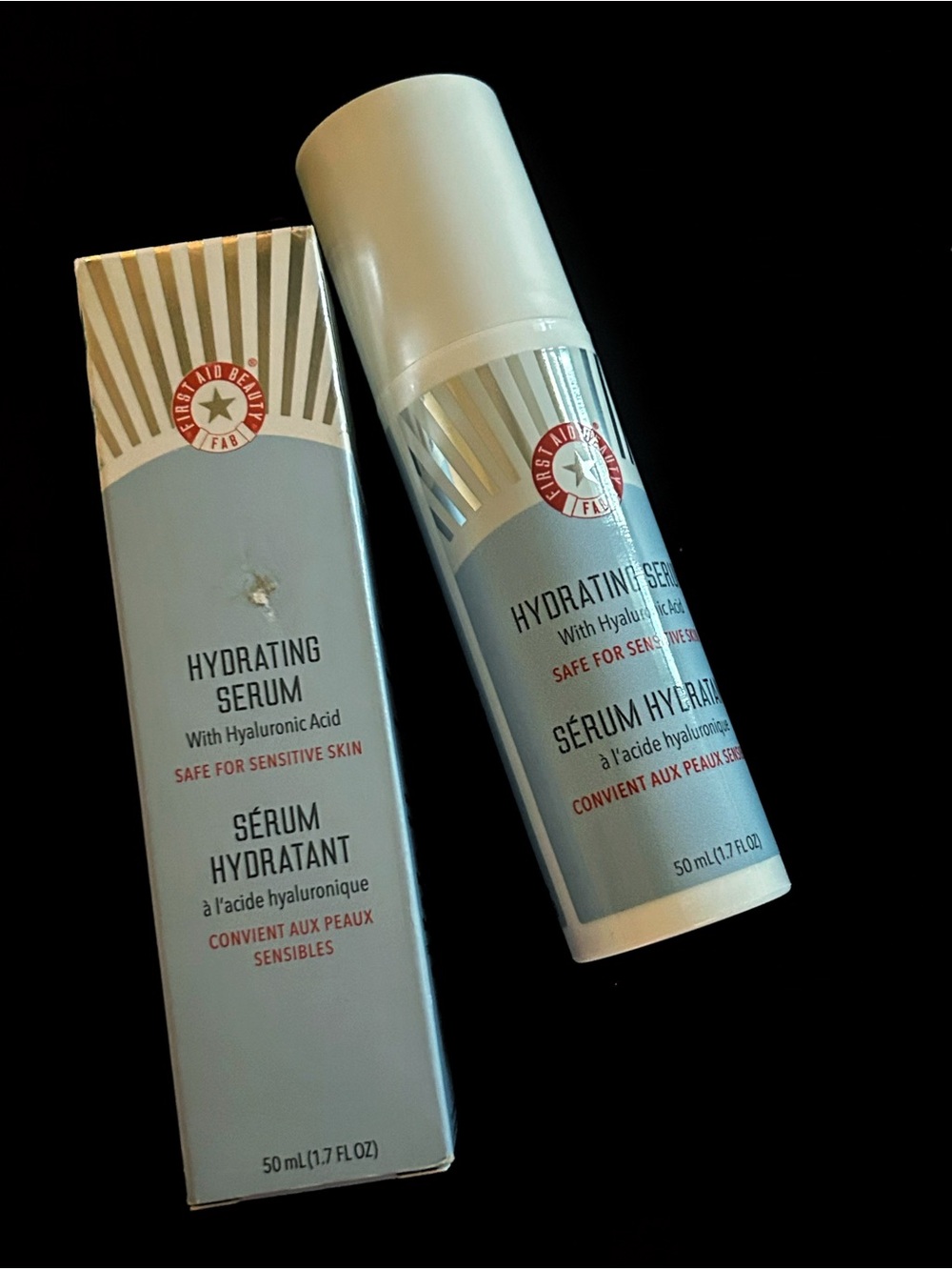 FIRST AID BEAUTY FAB Hydrating Serum with Hyaluronic Acid 1.7 Oz Full Size BNIB